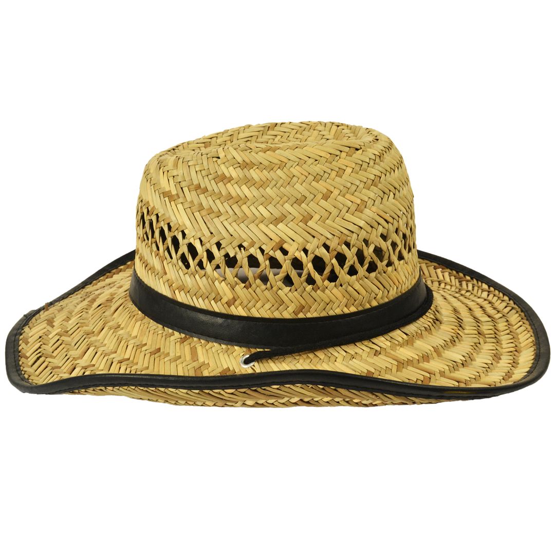 Straw Cowboy Hat Natural Stetson Western Brown or Black with adjustable